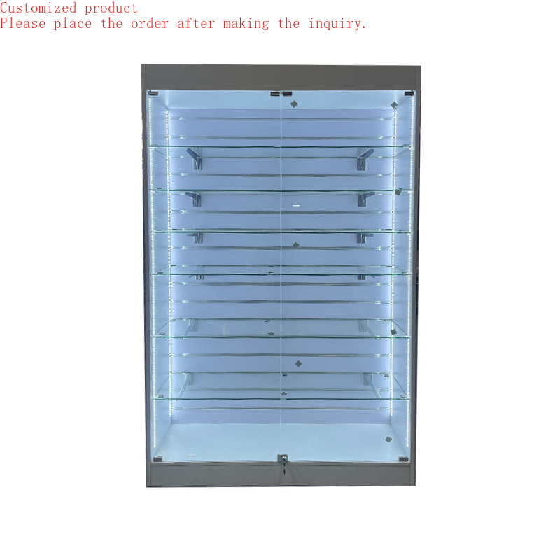 Phone Accessories Design Shop - Custom.Aluminum Frame Design Glass Display Cabinet