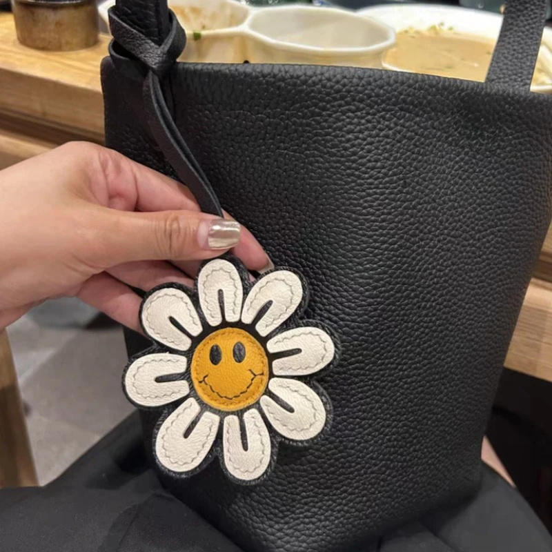 Phone Accessories Ideas - 1pc Sunflower joyful Face Flower Keychain,