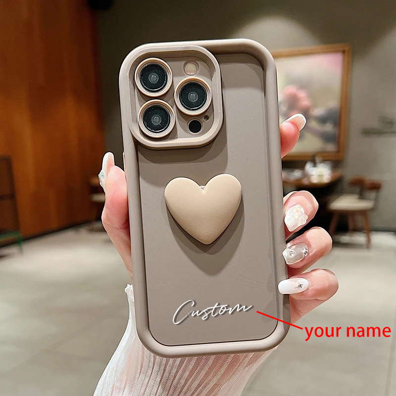 Phone Accessories Names - Personalized Custom Name Cute Love Heart