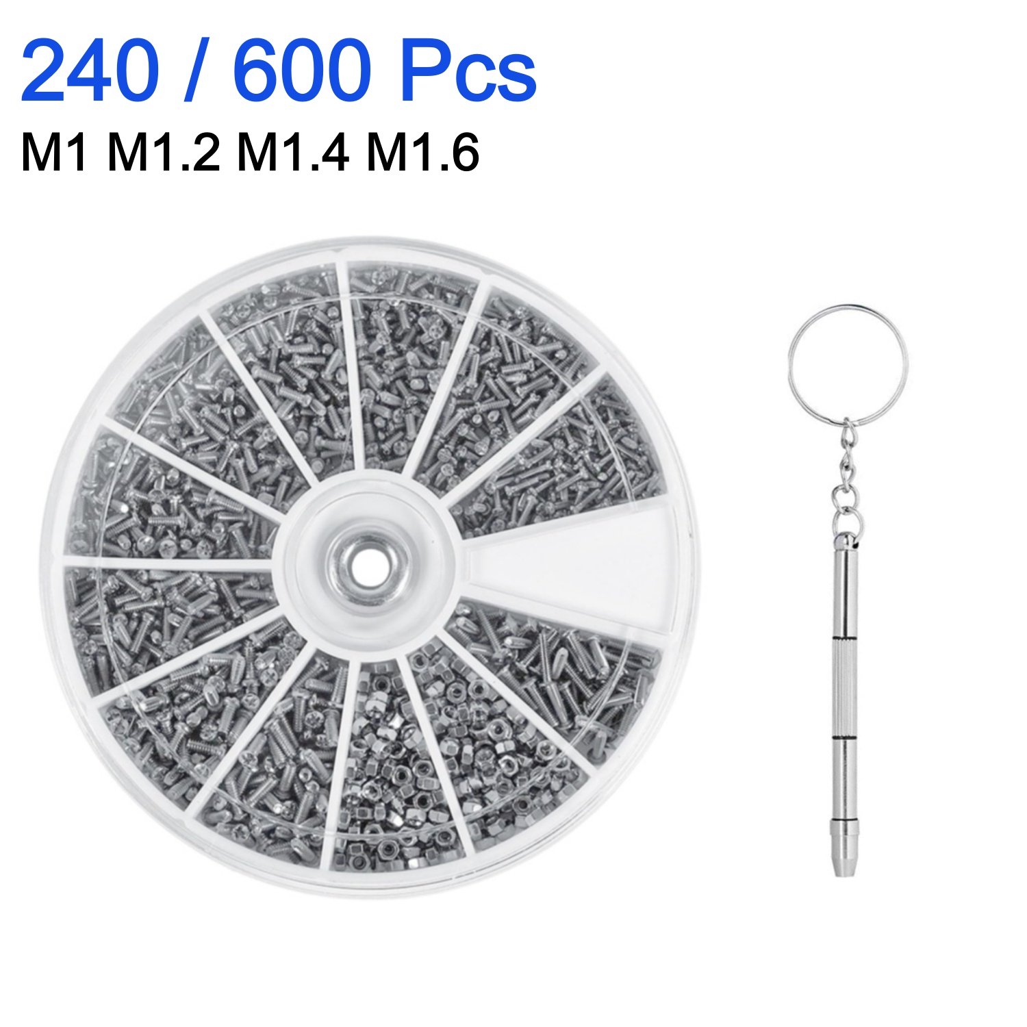 Phone Repair Kit - 240/600Pcs small screw nut screwdriver set，