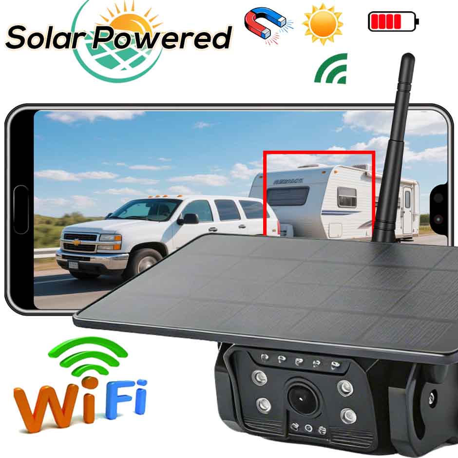 Phone Accessories App - QXNY Wireless Backup Camera Solar Magnetic