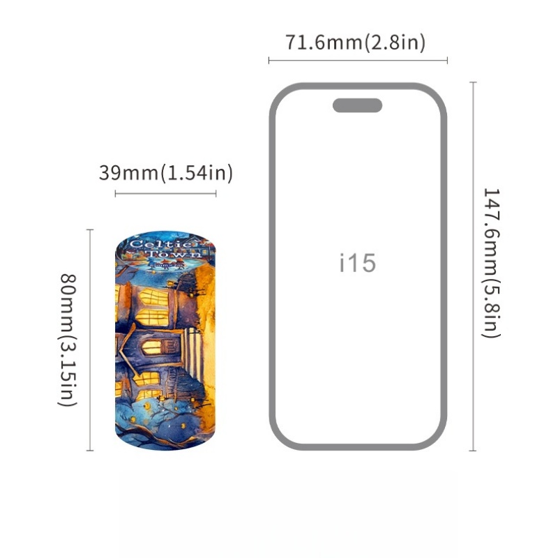 6-Roll Set - 8Cm×200Cm, 200cm  - Phone Accessories Background recension och pris