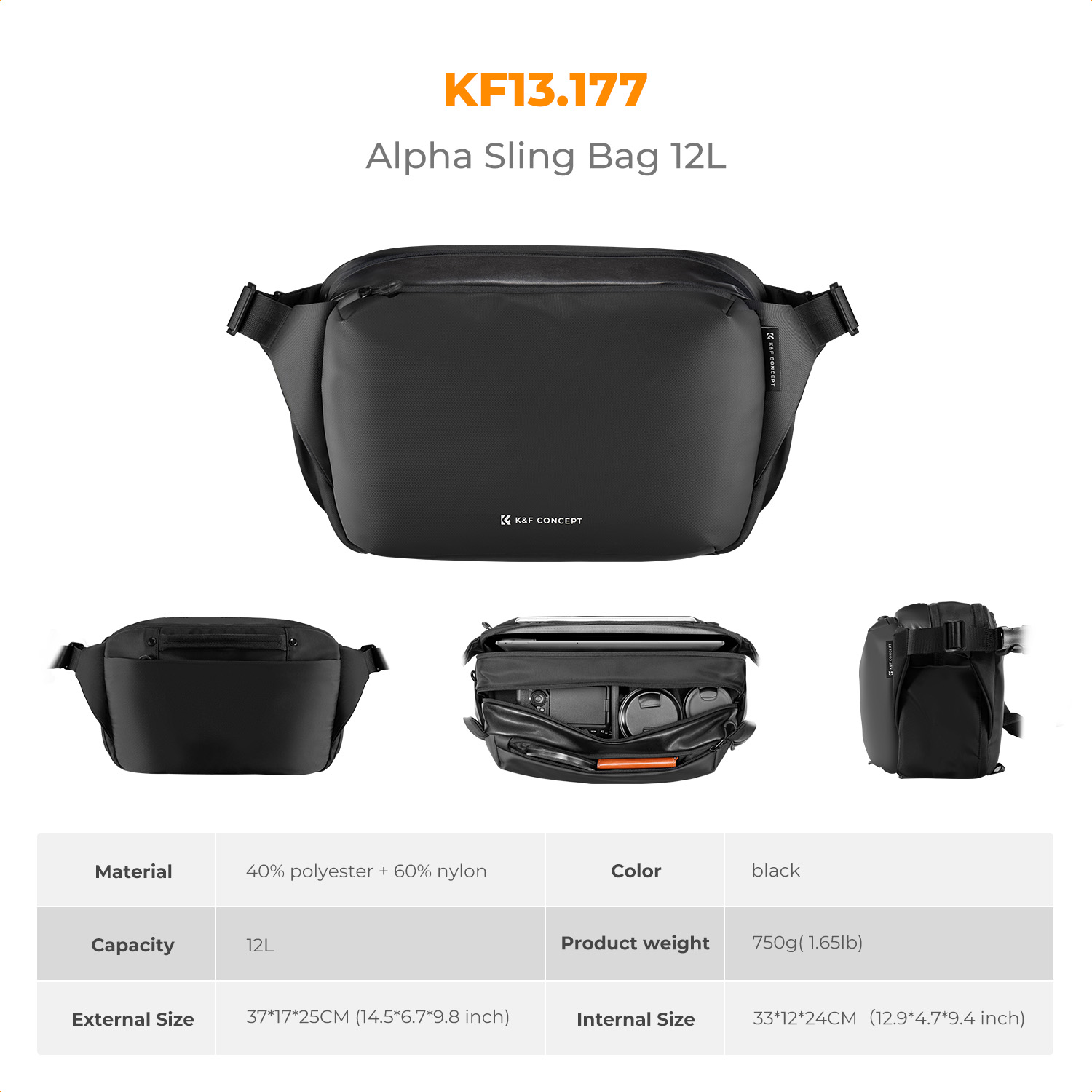 K&F CONCEPT 12L/10L Camera Sli - Phone Accessories For Photography recension och pris
