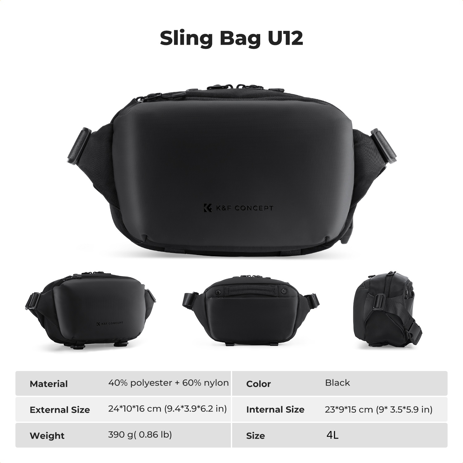 K&F CONCEPT 4L Camera Sling Ba - Phone Accessories For Photography recension och pris