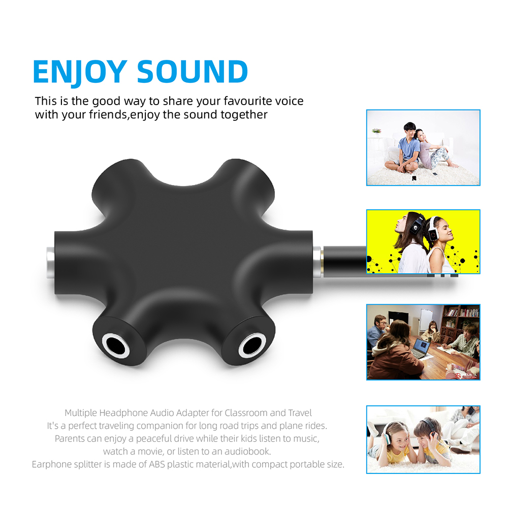 3.5mm Jack Earphone Audio Spli - Earphone Splitter Jack recension och pris