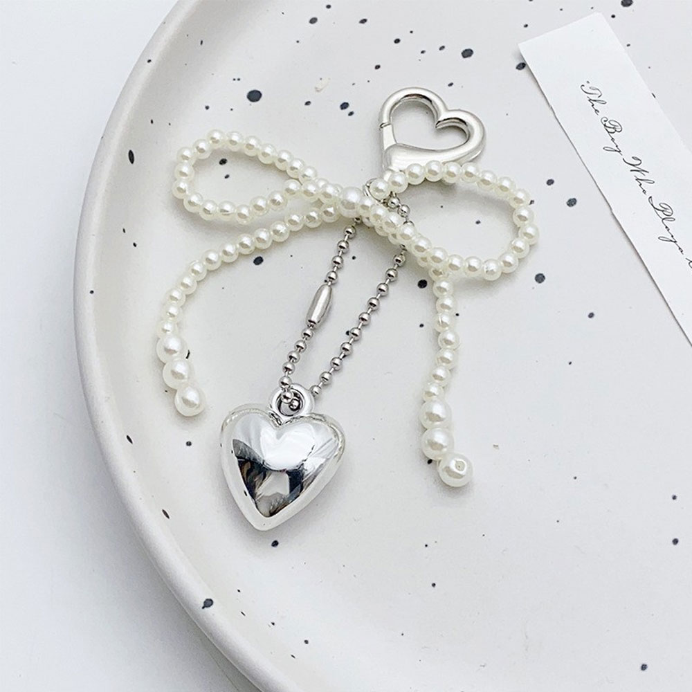Korean Cute Bow Pearl Phone Pe - Phone Accessories For Photography recension och pris