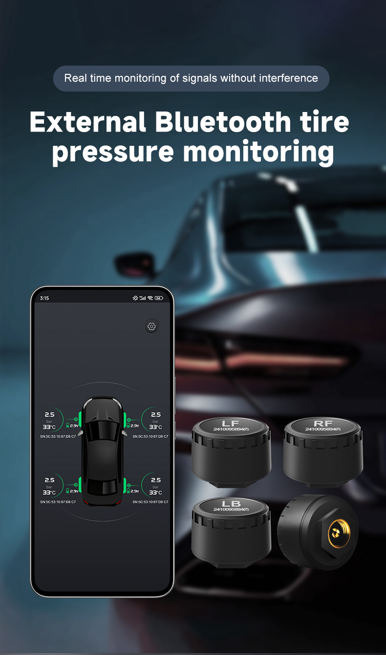 Car TPMS 4 Sensors Bluetooth T - Phone Accessories App recension och pris