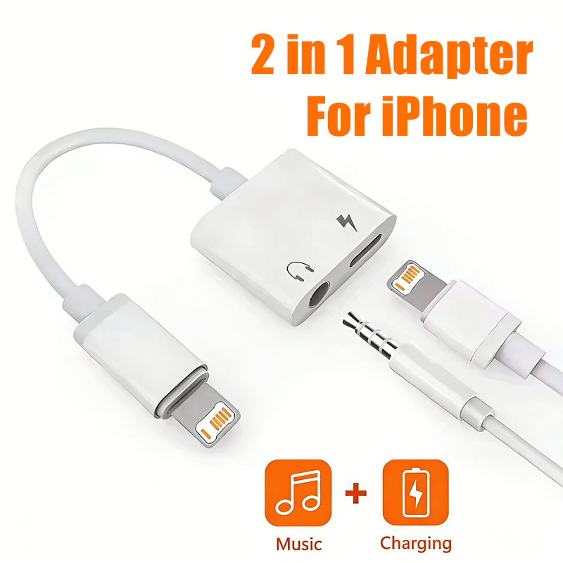 2 in 1 iOS to 3.5mm Jack Audio - Earphone Splitter Jack recension och pris